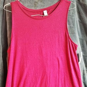 NEW Sleeveless Cranberry Red Swing T-Shirt XL (Old Navy)